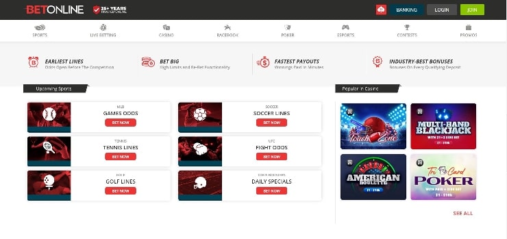 BetOnline tennis betting