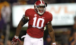 November 8, 2014: Linebacker Reuben Foster (10) of the Alabama Crimson Tide against the LSU Tigers at Tiger Stadium in Baton Rouge, LA