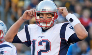 October 23, 2016: New England Patriots quarterback Tom Brady (12) gestures to the offensive line during a NFL football game between the Pittsburgh Steelers and the New England Patriots at Heinz Field in Pittsburgh, PA. (Photo by Shelley Lipton/Icon Sportswire)