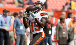 18 September 2016: Cleveland Browns Wide Receiver Corey Coleman (19) [21169] prior to the National Football League game between the Baltimore Ravens and Cleveland Browns at FirstEnergy Stadium in Cleveland, OH. Baltimore defeated Cleveland 25-20. (Photo by Frank Jansky/Icon Sportswire)