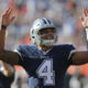 November 6, 2016 - Cleveland, OH, USA - Dallas Cowboys quarterback Dak Prescott (4) signals touchdown after running back Ezekiel Elliott (21) scores in the second quarter against the Cleveland Browns on Sunday, Nov. 6, 2016 in FirstEnergy Stadium in Cleveland, Ohio (Photo by Rodger Mallison/Zuma Press/Icon Sportswire)