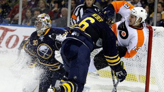 Daniel Carcillo, Mike Weber, Ryan Miller