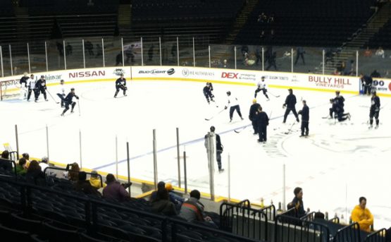 Practice at Bridgestone Arena