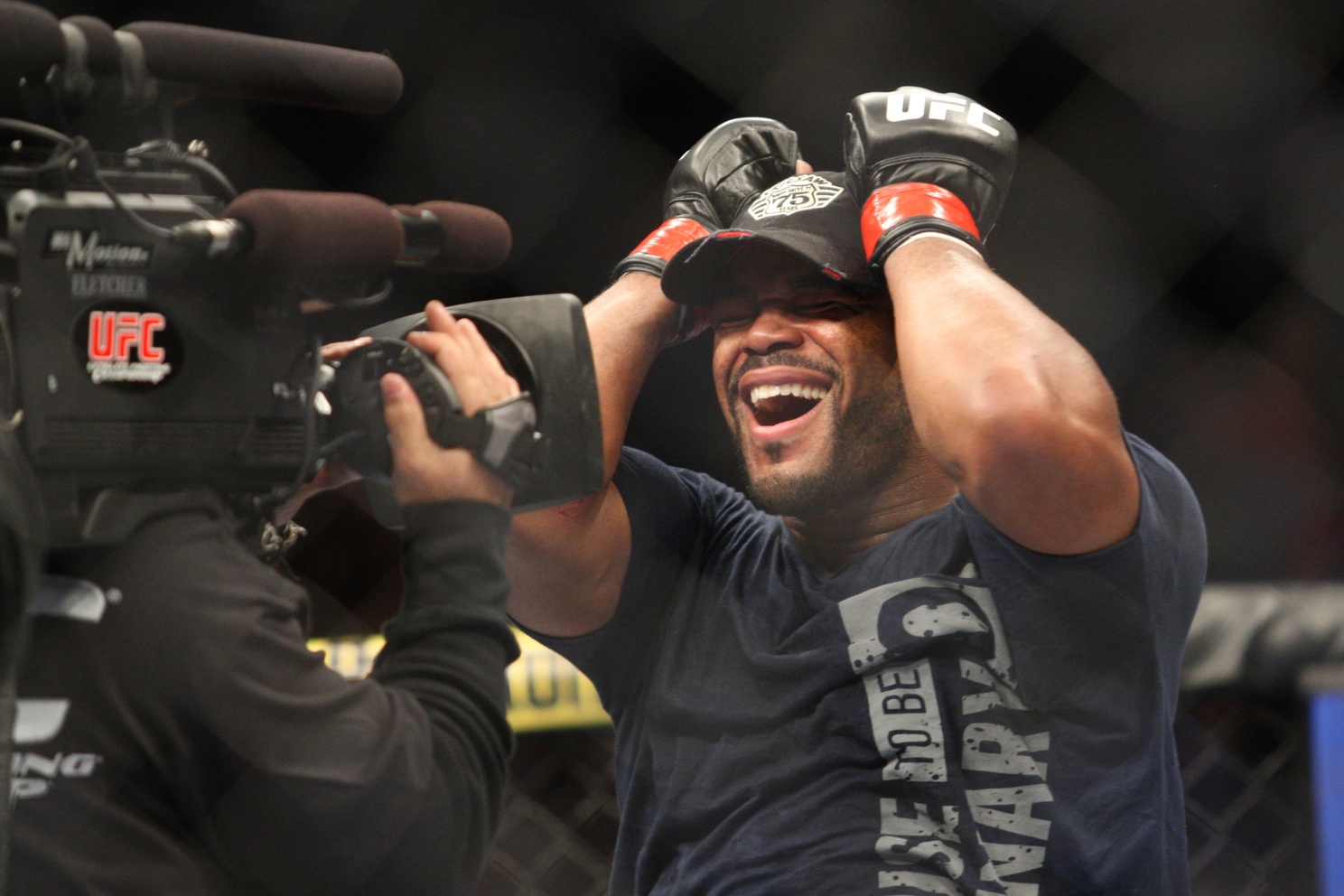 Rashad Evans celebrating - Bruce Fedyck-USA TODAY      Sports