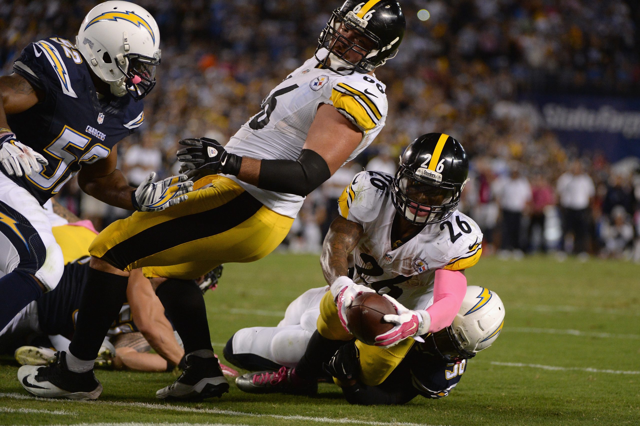 at Qualcomm Stadium on October 12, 2015 in San Diego,
      California.