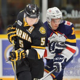 Jakob Chychrun of the Sarnia Sting. Photo by Terry Wilson / OHL Images.