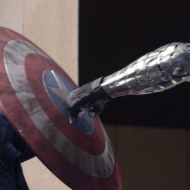 Captain-America-The-Winter-Soldier-Official-Photo-Bucky-punching-Shield