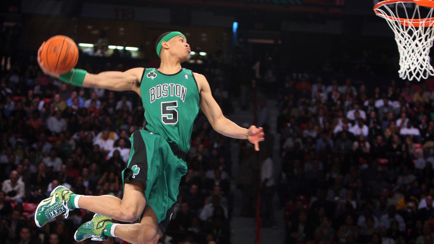 Gerald Green of the Boston Celtics jumps