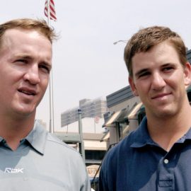 Peyton Manning and Eli Manning Kick off 2005 Fantasy Football Season
