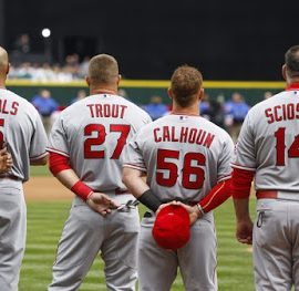 mike-scioscia-albert-pujols-kole-calhoun-mike-trout-mlb-los-angeles-angels-seattle-mariners-850x560
