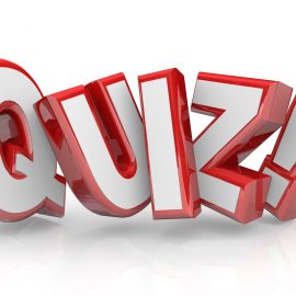 Quiz Red 3D Word Test Exam Assessment