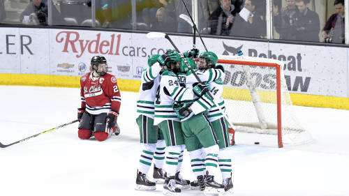 UND Celebrates the win O.T.