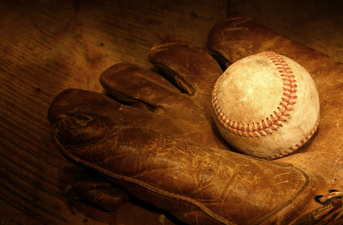 old ballglove-ball