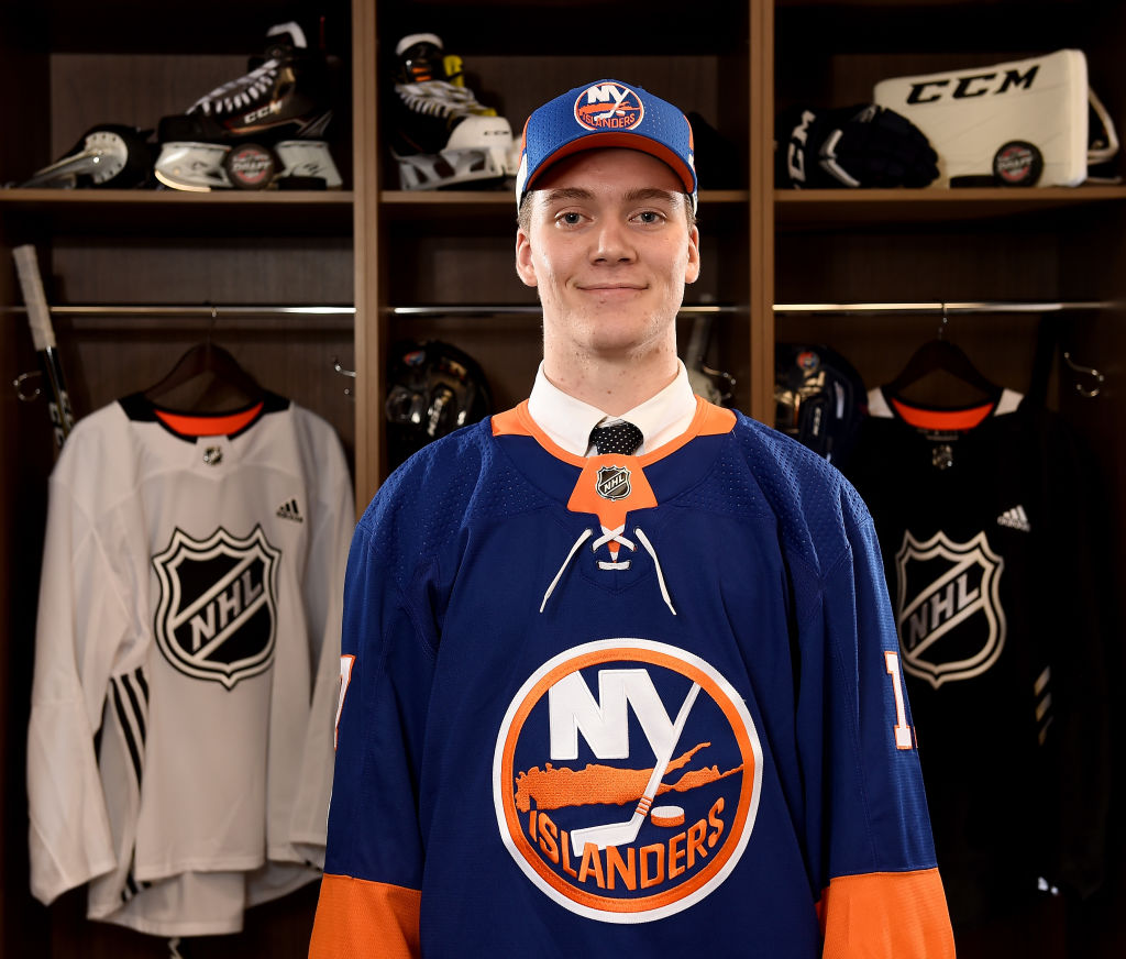 during the 2017 NHL Draft at the United Center on June 24, 2017 in Chicago, Illinois.