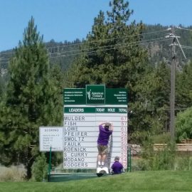 Curry on the leaderboard after 15 holes