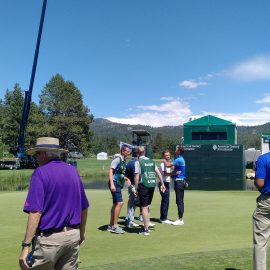 Handshakes all around as their round and tournament are over