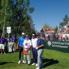 Pre round picture with a tournament VIP guest