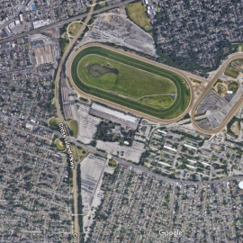 Ariel view of Belmont Park