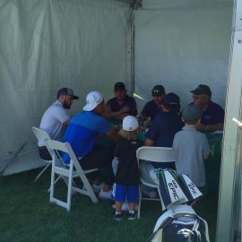 Submitting their official scorecards, so their round can be verified and posted