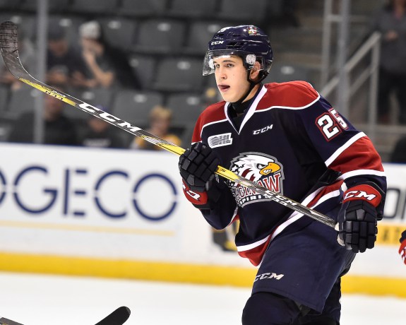 Kirill Maksimov of the Saginaw Spirit. Photo by Aaron Bell/OHL Images