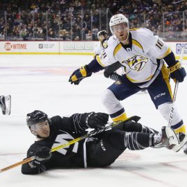 kates against the Nashville Predators at the Barclays Center on March 27, 2017 in the Brooklyn borough of New York City. The Predators defeated the Islanders 3-1.