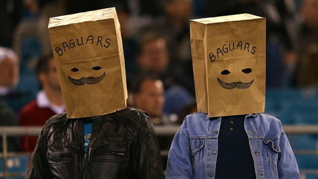 during a game at EverBank Field on November 8, 2012 in Jacksonville, Florida.