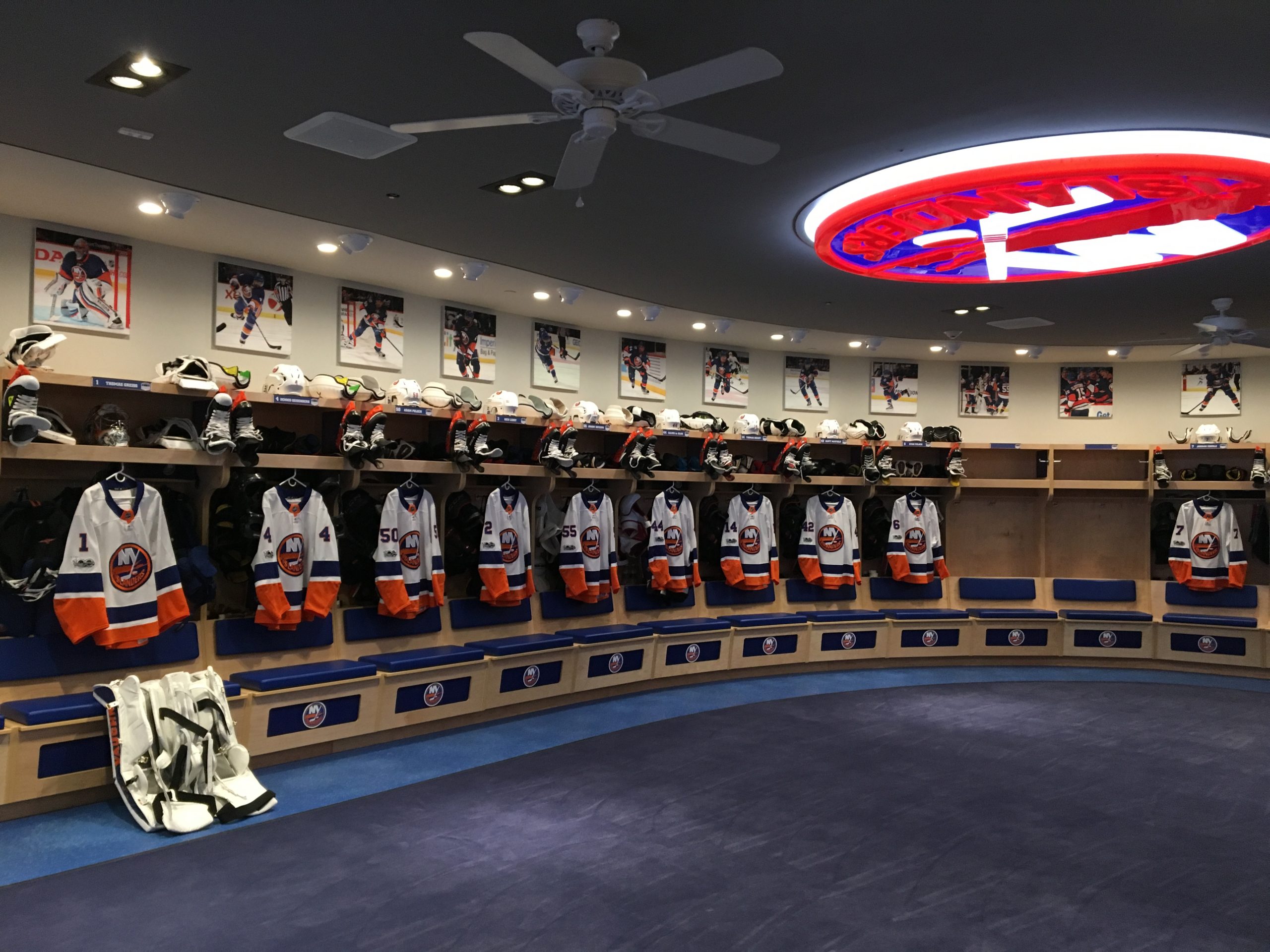 Islanders locker room