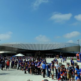 Sep 17, 2017; Uniondale, NY, USA; General view of NYCB Live at the Nassau Veterans Memorial Coliseum before a game between the New York Islanders and the Philadelphia Flyers at NYCB Live at the Nassau Veterans Memorial Coliseum. Mandatory Credit: Brad Penner-USA TODAY Sports