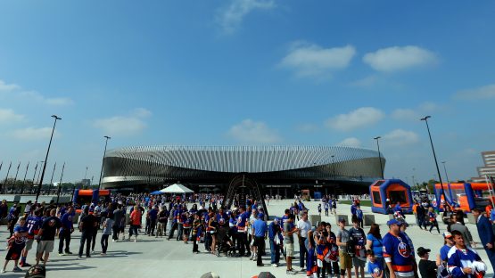 Sep 17, 2017; Uniondale, NY, USA; General view of NYCB Live at the Nassau Veterans Memorial Coliseum before a game between the New York Islanders and the Philadelphia Flyers at NYCB Live at the Nassau Veterans Memorial Coliseum. Mandatory Credit: Brad Penner-USA TODAY Sports