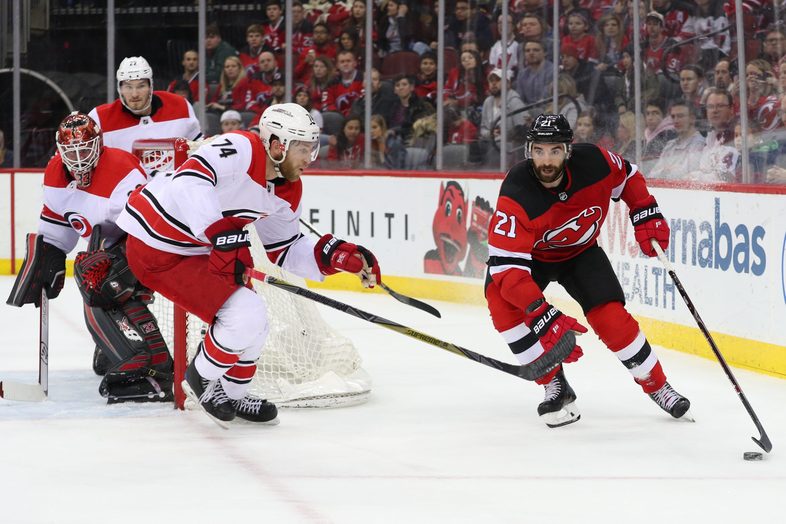 NHL: Carolina Hurricanes at New Jersey Devils