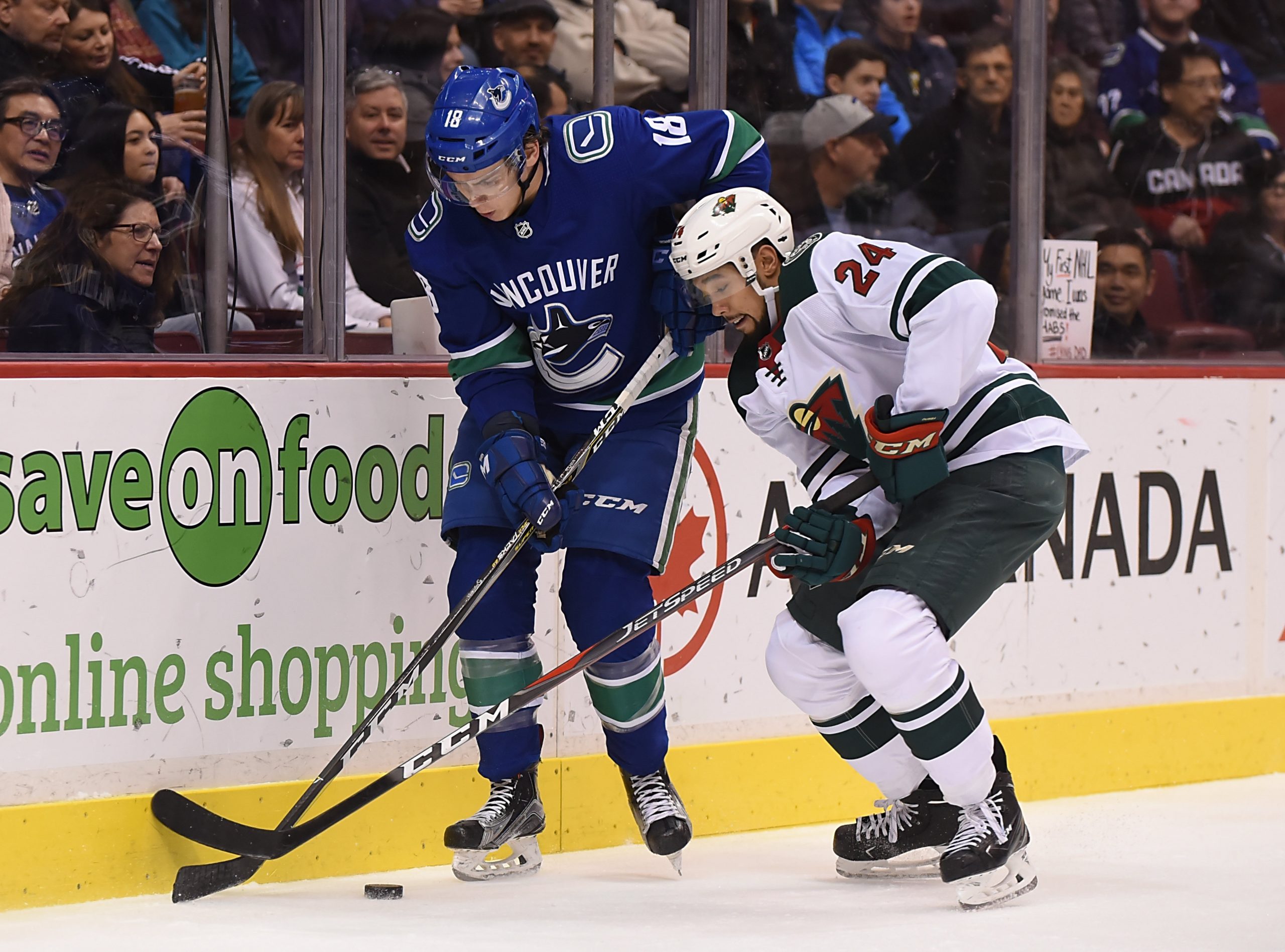 NHL: Minnesota Wild at Vancouver Canucks