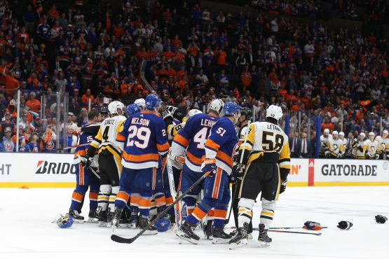 NHL: Stanley Cup Playoffs-Pittsburgh Penguins at New York Islanders