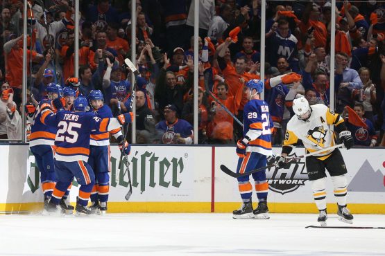 NHL: Stanley Cup Playoffs-Pittsburgh Penguins at New York Islanders