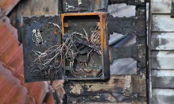 fuse box fire