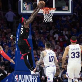 NBA: Playoffs-Toronto Raptors at Philadelphia 76ers
