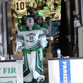 Adam Scheel leads them out