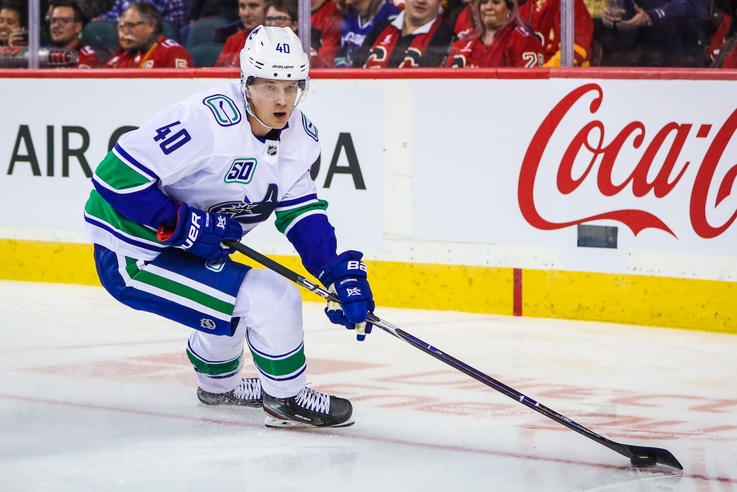 NHL: Vancouver Canucks at Calgary Flames