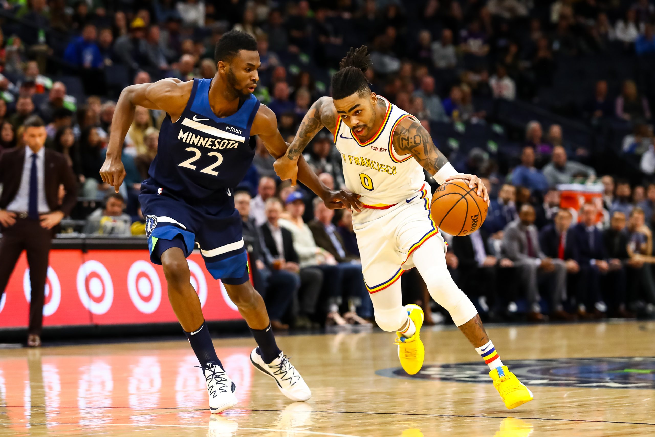 D'Angelo Russell and Andrew Wiggins