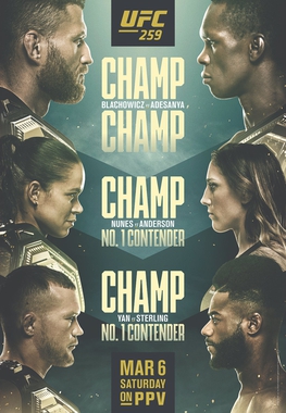 UFC 259: Blachowicz vs Adesanya Results