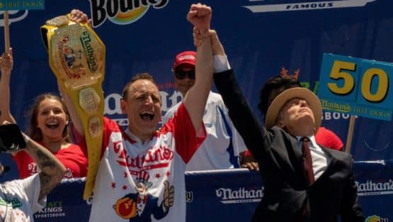 Nathan's Hot Dog Eating Contest 2022- Joey Chestnut has a 97% Chance to Win