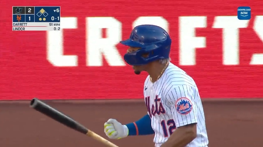 Lindor Home Run Reaction
