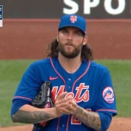 Trevor Williams Rubs Up Baseball