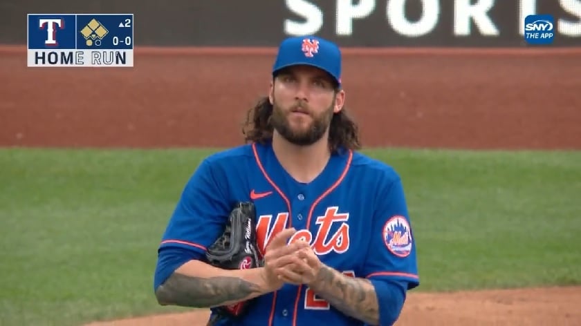 Trevor Williams Rubs Up Baseball
