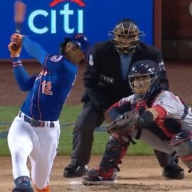 Lindor Home Run Swing