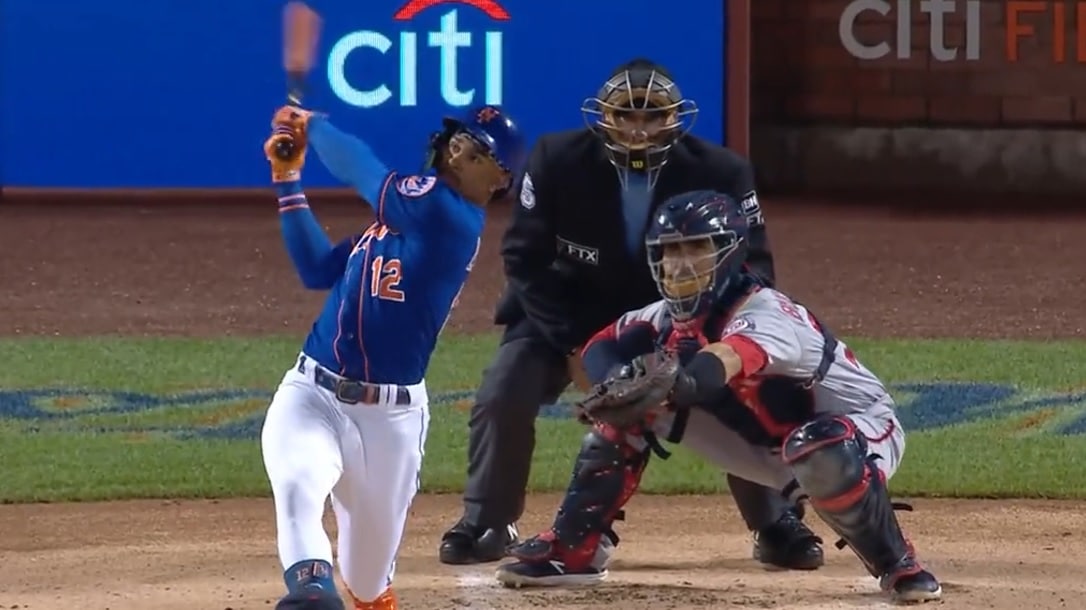 Lindor Home Run Swing