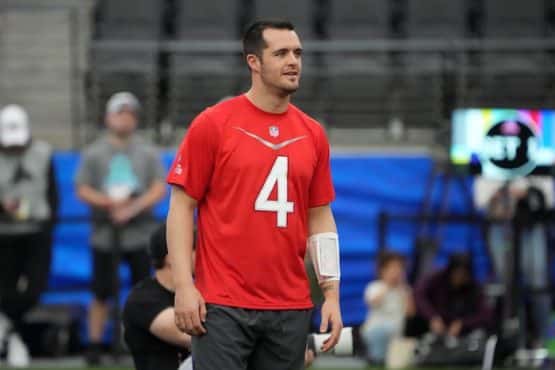 AFC quarterback Derek Carr of the Las Vegas Raiders in the Pro Bowl.