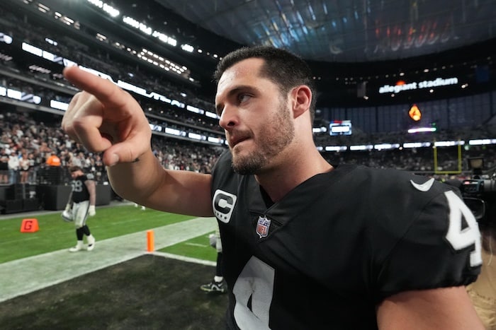 Derek Carr of the Las Vegas Raiders.