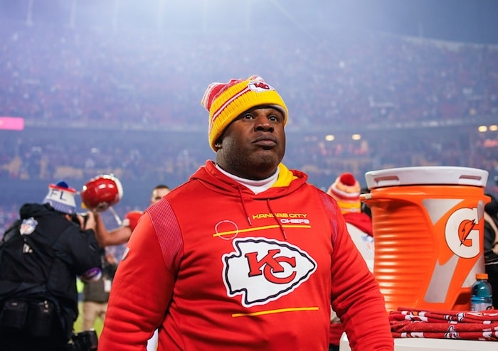 Kansas City Chiefs offensive coordinator Eric Bieniemy.