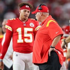 Patrick Mahomes and Andy Reid of the Kansas City Chiefs.