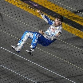 ricky stenhouse climb fence sTRIB (1)